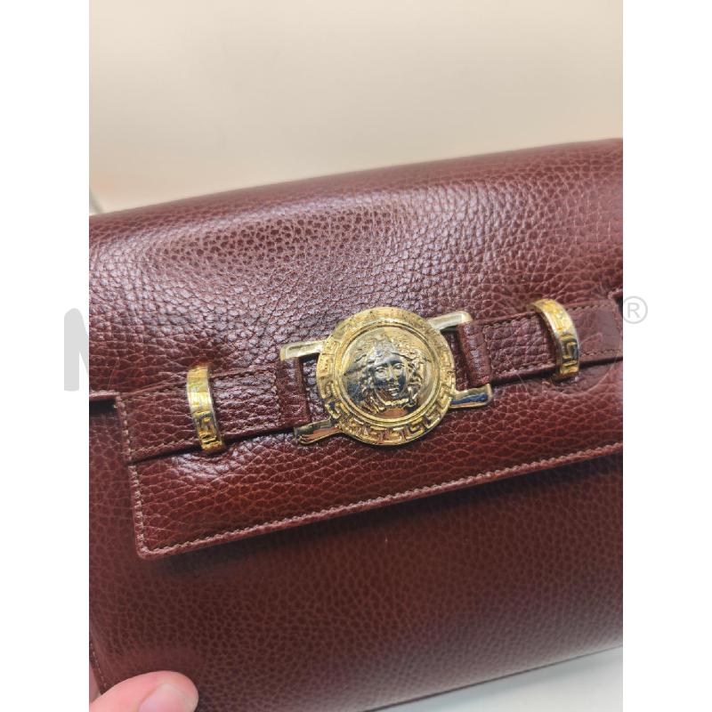 BORSA PELLE GIANNI VERSACE MARRONE  | Mercatino dell'Usato Volpago del montello 5