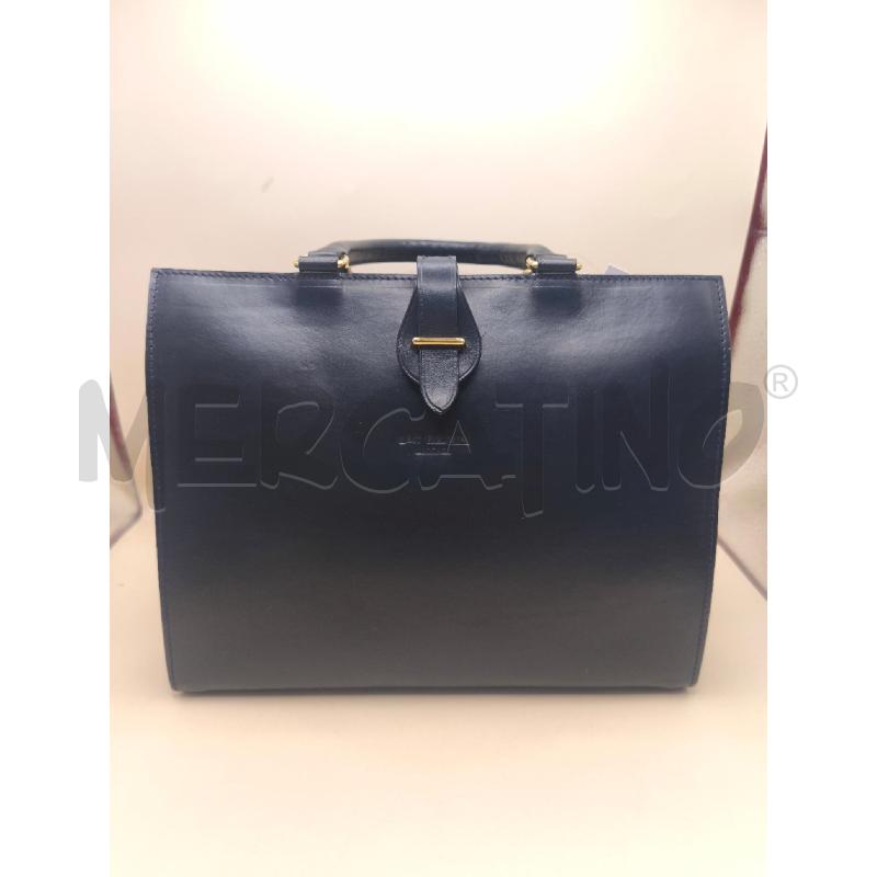 BORSA PELLE L&C BOLDRINI LUGGAGE BLU  | Mercatino dell'Usato Volpago del montello 1
