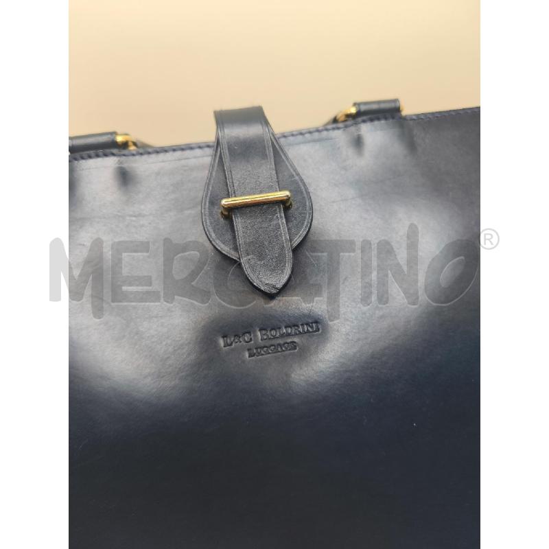 BORSA PELLE L&C BOLDRINI LUGGAGE BLU  | Mercatino dell'Usato Volpago del montello 2