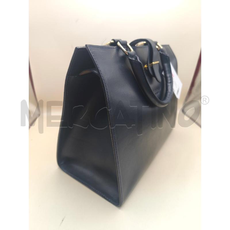 BORSA PELLE L&C BOLDRINI LUGGAGE BLU  | Mercatino dell'Usato Volpago del montello 4