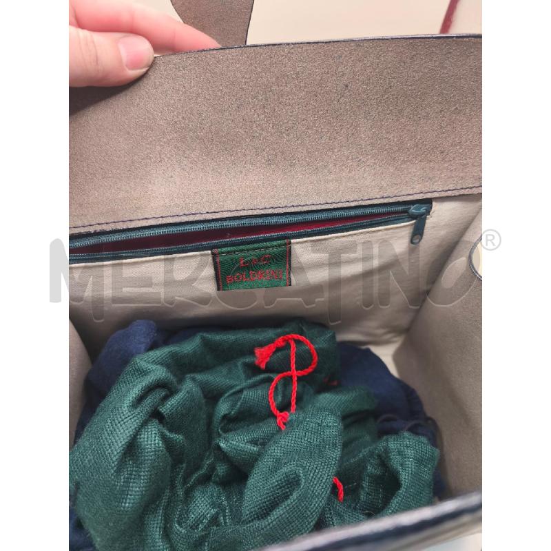 BORSA PELLE L&C BOLDRINI LUGGAGE BLU  | Mercatino dell'Usato Volpago del montello 5