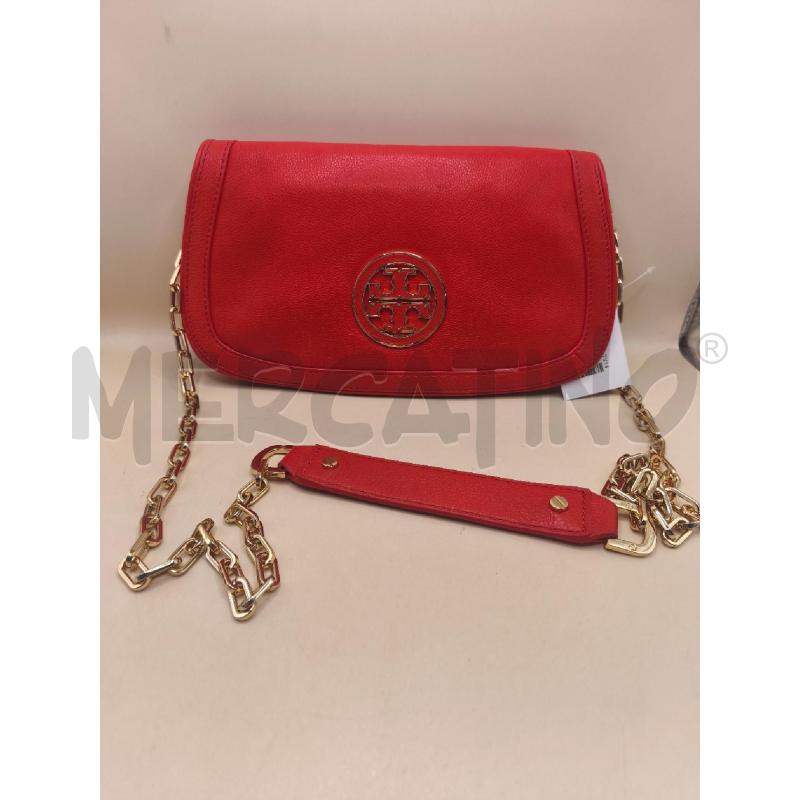 BORSA PELLE TORY BURCH ROSSO CORALLO NUOVA  | Mercatino dell'Usato Volpago del montello 1