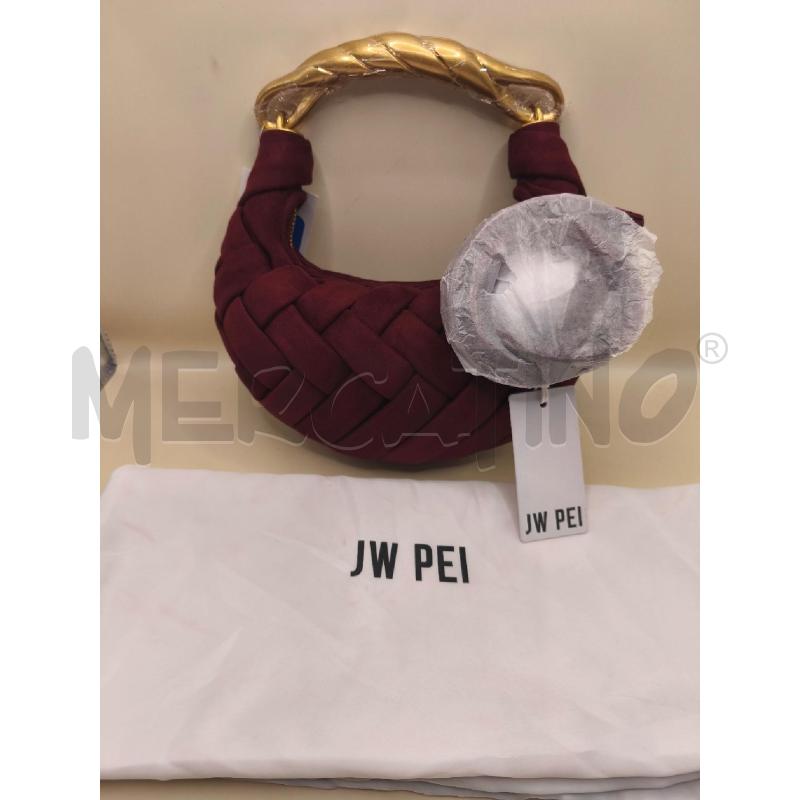 BORSETTA DONNA JW PEI BORGOGNA INTRECCIATA  | Mercatino dell'Usato Volpago del montello 3