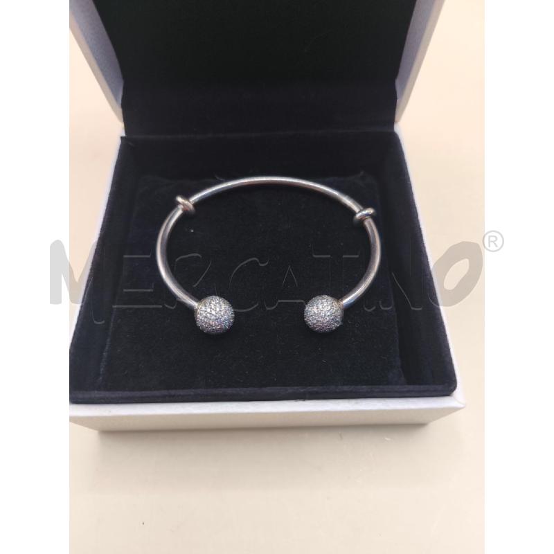 BRACCIALE RIGIDO PANDORA 925 PERLINE STRASS  | Mercatino dell'Usato Volpago del montello 2