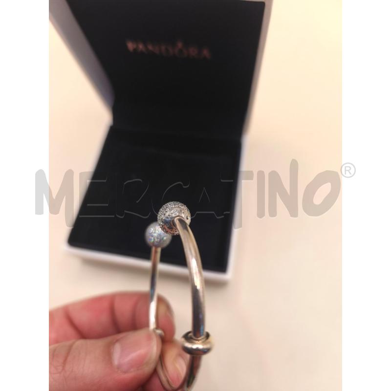 BRACCIALE RIGIDO PANDORA 925 PERLINE STRASS  | Mercatino dell'Usato Volpago del montello 3