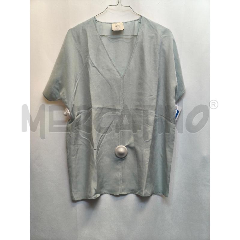 CAMICIA DONNA ALYSI AZZURRA SETA  | Mercatino dell'Usato Volpago del montello 1