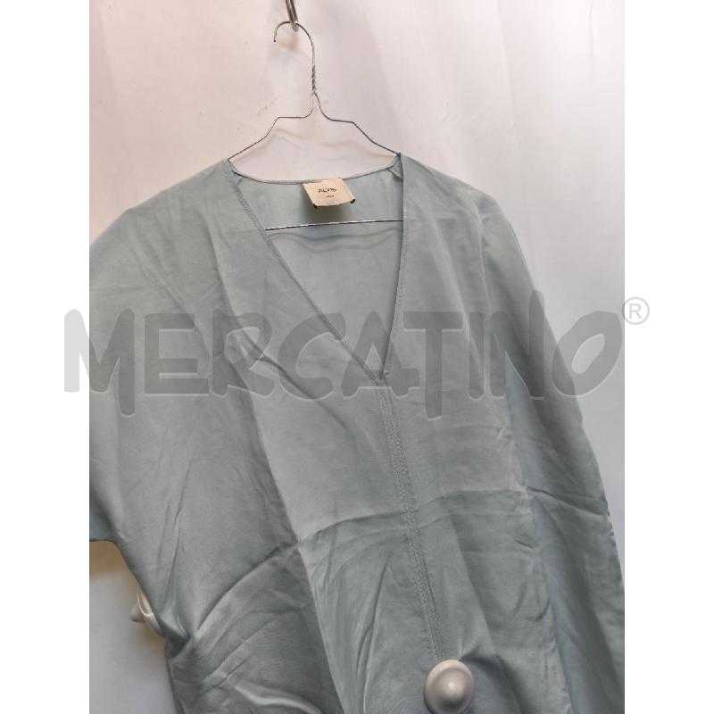 CAMICIA DONNA ALYSI AZZURRA SETA  | Mercatino dell'Usato Volpago del montello 3
