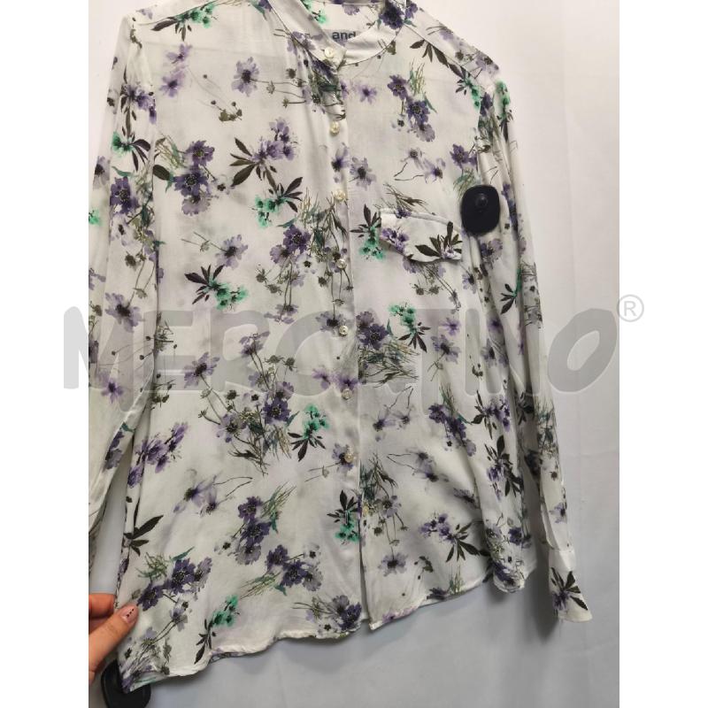 CAMICIA DONNA AND FIORI VIOLA VERDE  | Mercatino dell'Usato Volpago del montello 3