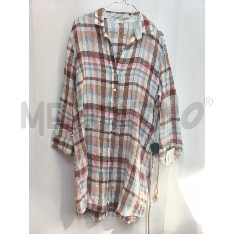 CAMICIA DONNA AND LINO BIANCO QUADRI MARRONE AZZURRO ROSA  | Mercatino dell'Usato Volpago del montello 1
