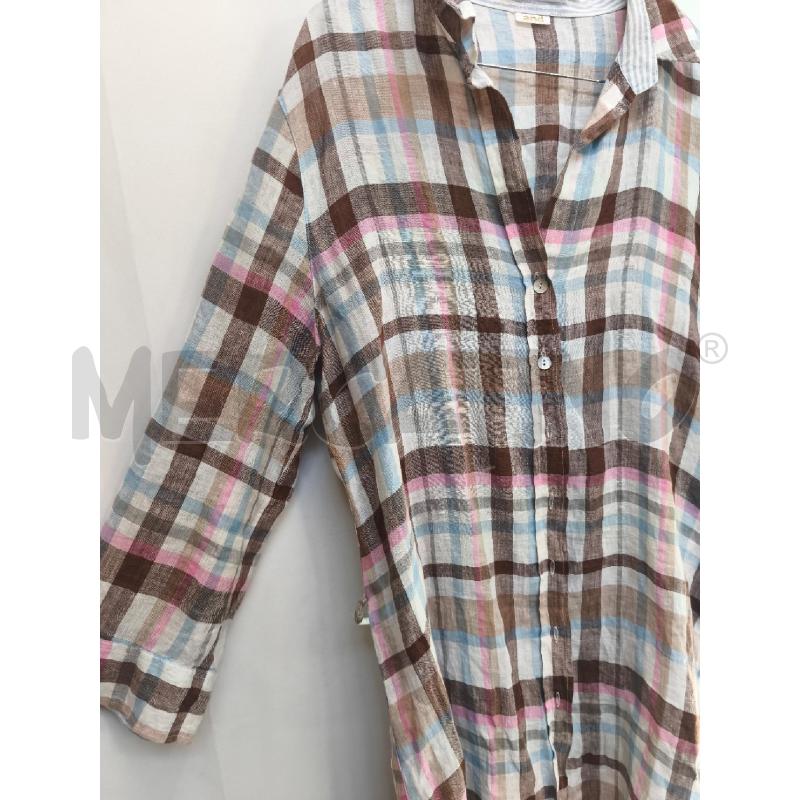 CAMICIA DONNA AND LINO BIANCO QUADRI MARRONE AZZURRO ROSA  | Mercatino dell'Usato Volpago del montello 3