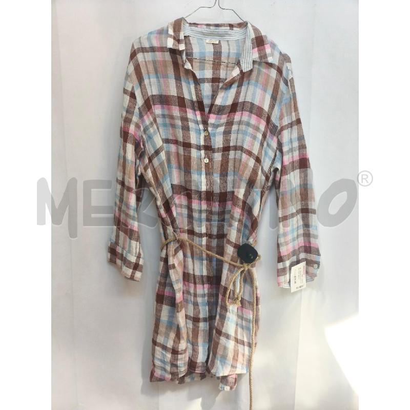 CAMICIA DONNA AND LINO BIANCO QUADRI MARRONE AZZURRO ROSA  | Mercatino dell'Usato Volpago del montello 4