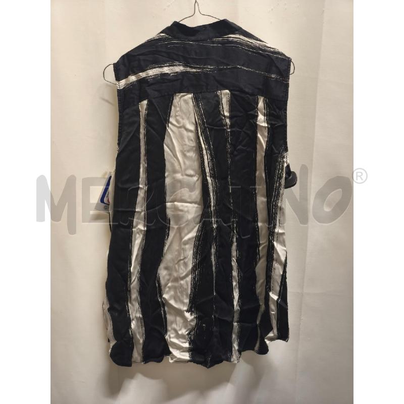 CAMICIA DONNA EQUIPMENT %100 SETA RIGHE NERO BIANCO  | Mercatino dell'Usato Volpago del montello 4