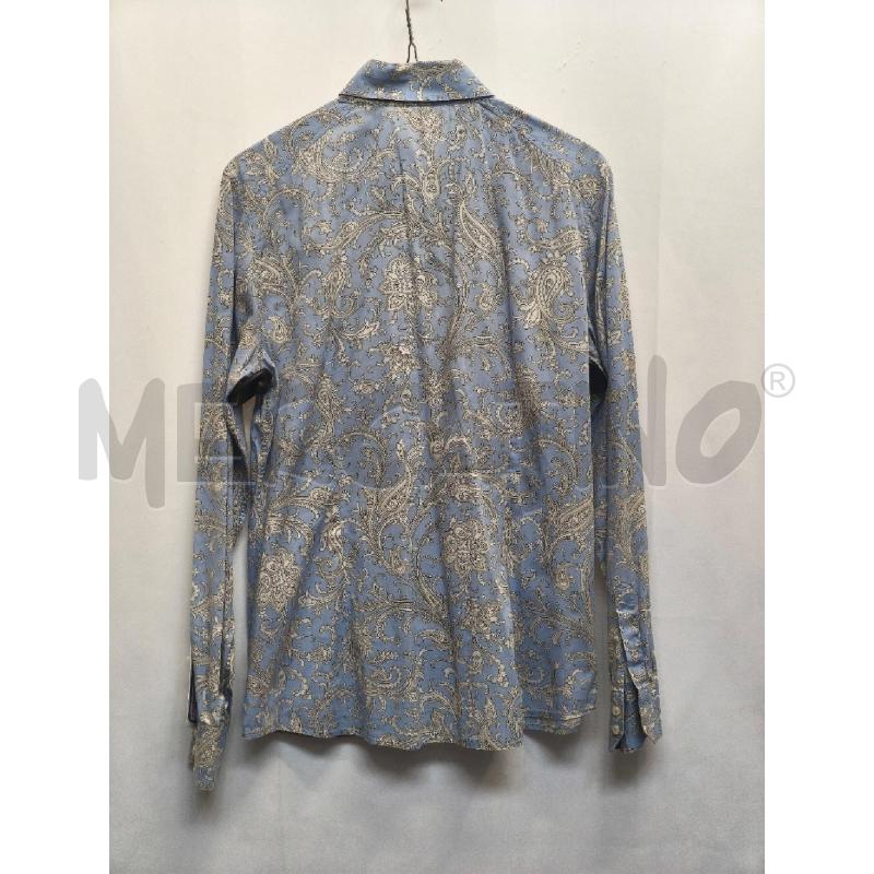 CAMICIA DONNA ETRO AZZURRA DISEGNI BIEGE BIANCI  | Mercatino dell'Usato Volpago del montello 4