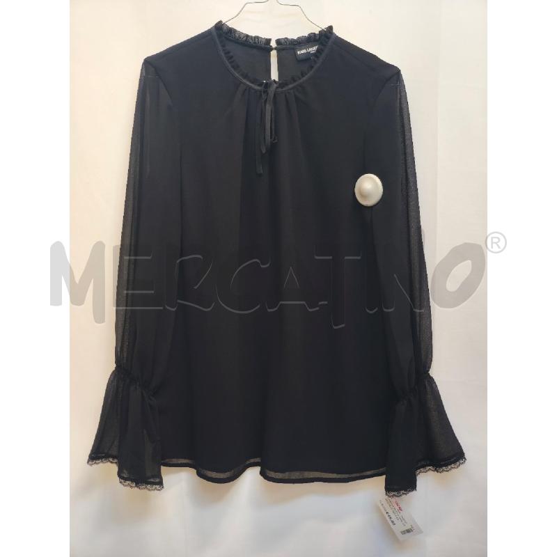 CAMICIA DONNA KARL LAGERFIELD NERA COLLO ALTO  | Mercatino dell'Usato Volpago del montello 1