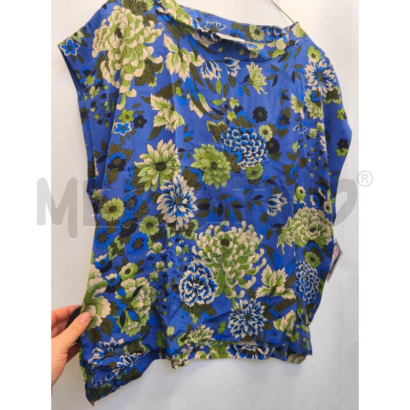 CAMICIA DONNA MOMONI BLU FIORI  | Mercatino dell'Usato Volpago del montello 3