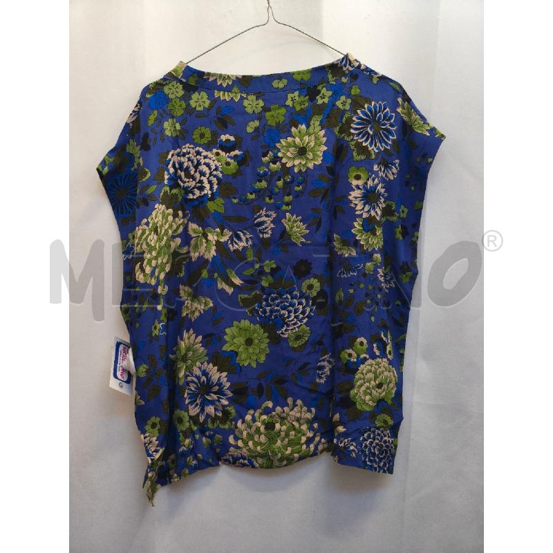 CAMICIA DONNA MOMONI BLU FIORI  | Mercatino dell'Usato Volpago del montello 4