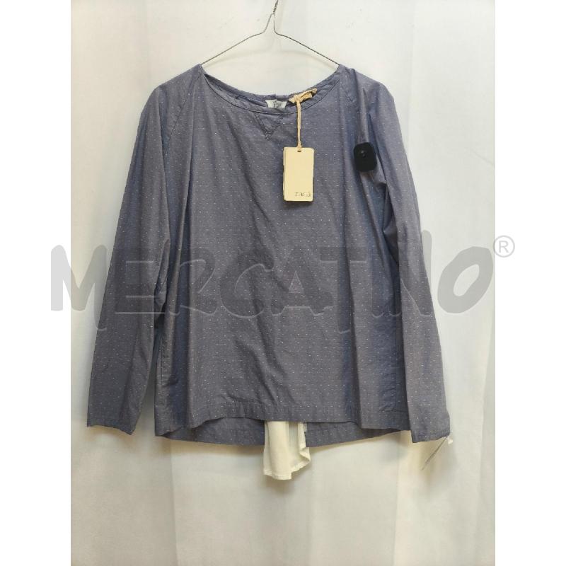 CAMICIA DONNA NANA AZZURA PUA BIANCO DIETRO TUL BIANCO | Mercatino dell'Usato Volpago del montello 1