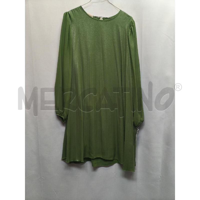 CAMICIA DONNA NANA VERDE GLITTER ARGENTATA PLISSE | Mercatino dell'Usato Volpago del montello 1