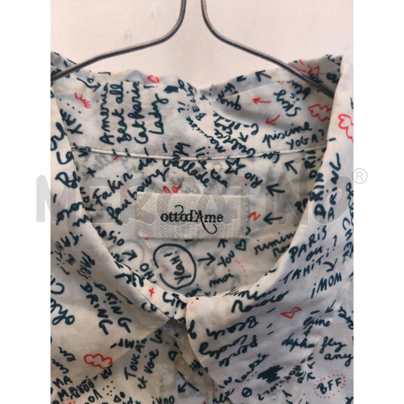CAMICIA DONNA OTTODAME BIANCA  STELE ARANCIONE  | Mercatino dell'Usato Volpago del montello 2