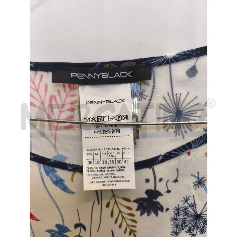 CAMICIA DONNA PENNYBLACK PANNA FIORI SOFFIONI COLORATI  | Mercatino dell'Usato Volpago del montello 2