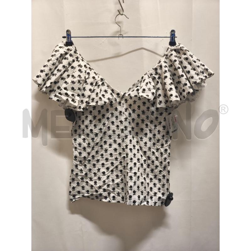 CAMICIA DONNA PHILOSOPHY BIANCO FIORI NERI  | Mercatino dell'Usato Volpago del montello 1