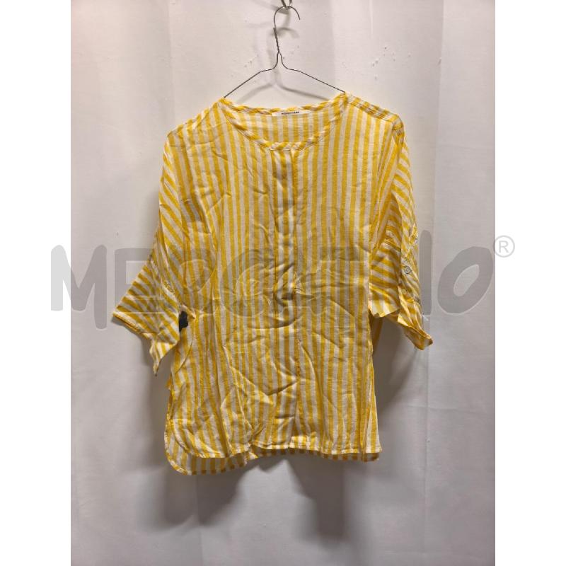 CAMICIA DONNA POMANDERE RIGHE GIALLE BIANCE  | Mercatino dell'Usato Volpago del montello 1