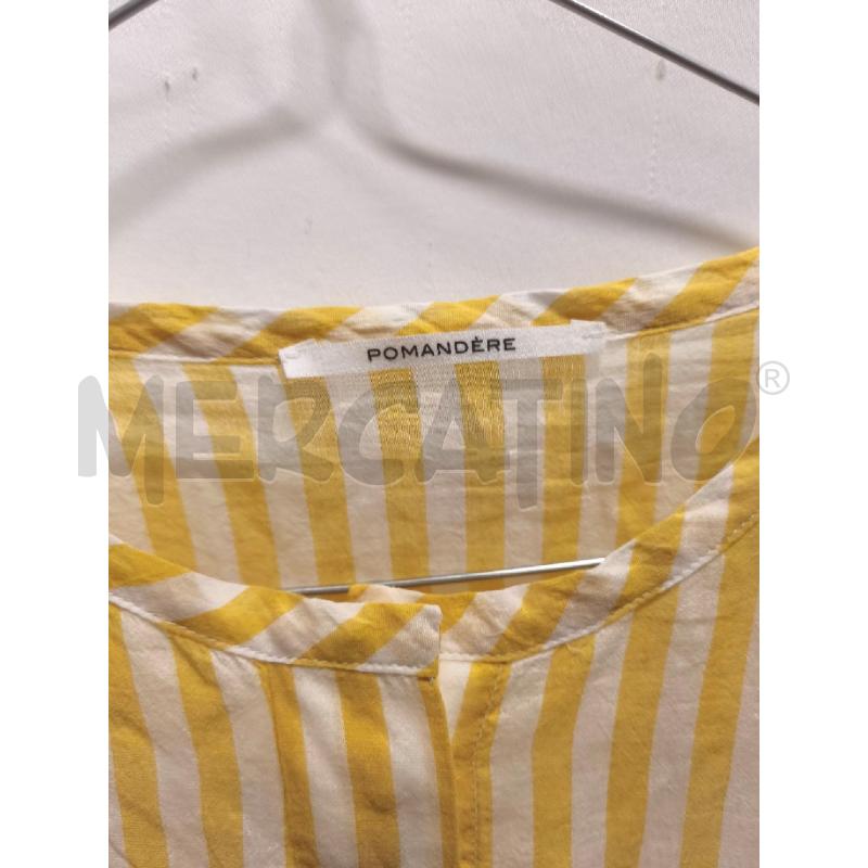 CAMICIA DONNA POMANDERE RIGHE GIALLE BIANCE  | Mercatino dell'Usato Volpago del montello 2