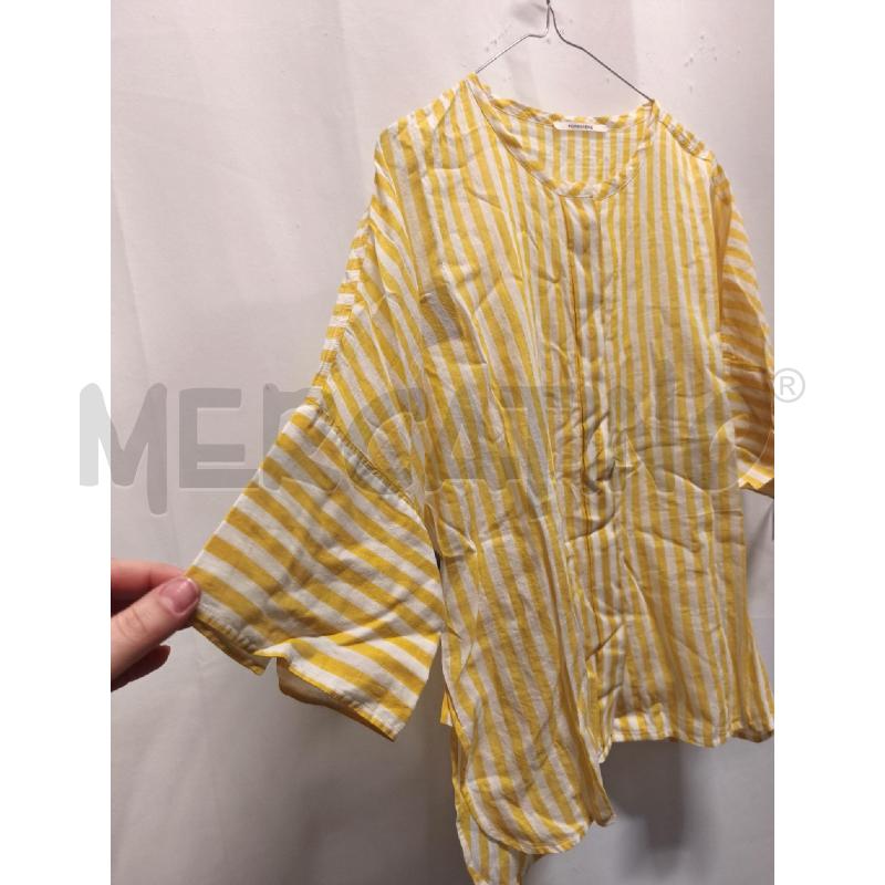 CAMICIA DONNA POMANDERE RIGHE GIALLE BIANCE  | Mercatino dell'Usato Volpago del montello 3