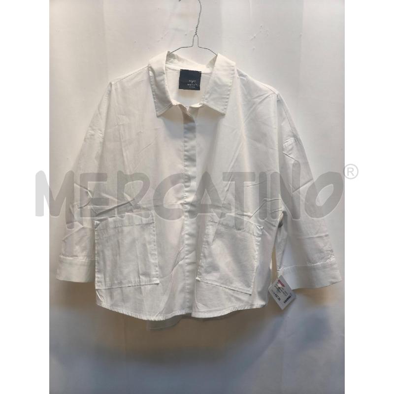 CAMICIA DONNA PRETA PORTER BIANCA  | Mercatino dell'Usato Volpago del montello 1