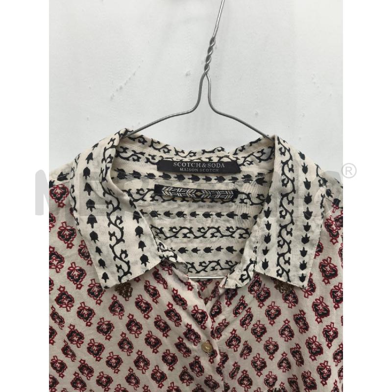 CAMICIA DONNA SCOTH SODE PANNA FIORE NERO | Mercatino dell'Usato Volpago del montello 2