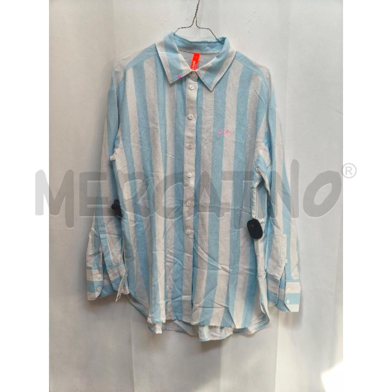 CAMICIA DONNA SUN68 RIGA AZZURRA BIANCA  | Mercatino dell'Usato Volpago del montello 1