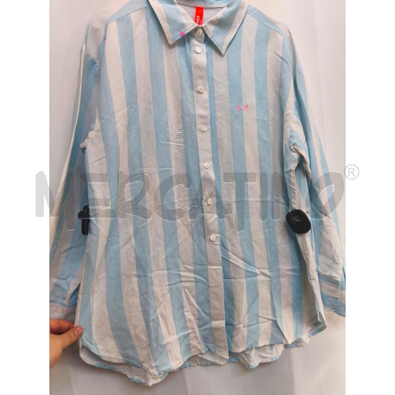 CAMICIA DONNA SUN68 RIGA AZZURRA BIANCA  | Mercatino dell'Usato Volpago del montello 3