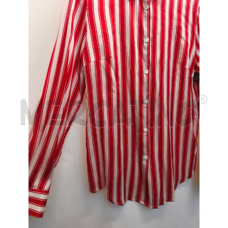 CAMICIA DONNA VERDE CALISI RIGHE ROSSI BIEGE  | Mercatino dell'Usato Volpago del montello 3