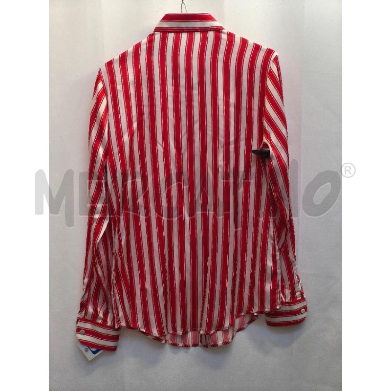 CAMICIA DONNA VERDE CALISI RIGHE ROSSI BIEGE  | Mercatino dell'Usato Volpago del montello 4