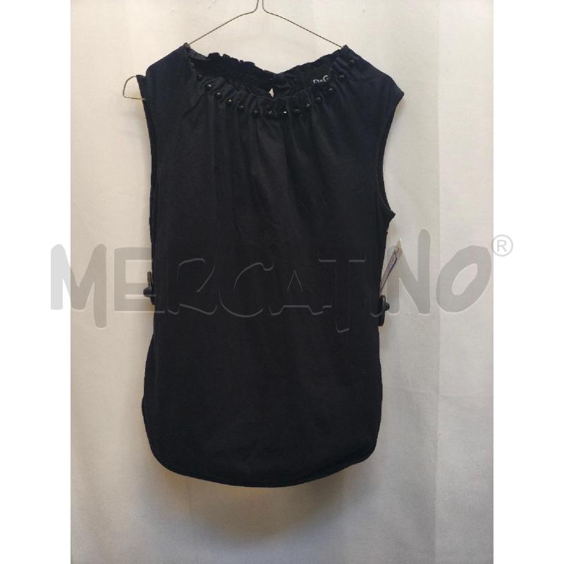 CANOTTA DONNA D&G NERO GIROCOLO PERLE NERE | Mercatino dell'Usato Volpago del montello 1