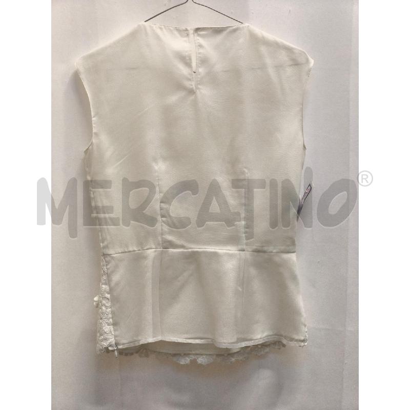 CANOTTA DONNA NARACAMICIE BIANCA PIZZO DAVANTI | Mercatino dell'Usato Volpago del montello 4