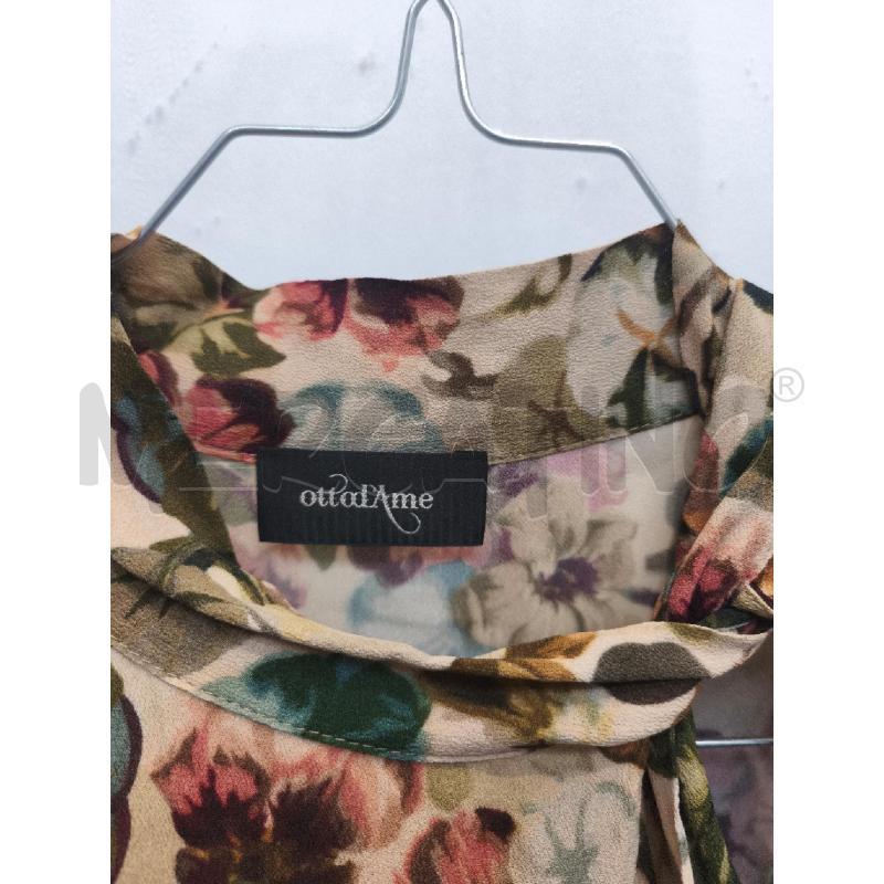 CANOTTA DONNA OTTODAME MARRONE FIORI VERDE MARRONE | Mercatino dell'Usato Volpago del montello 2