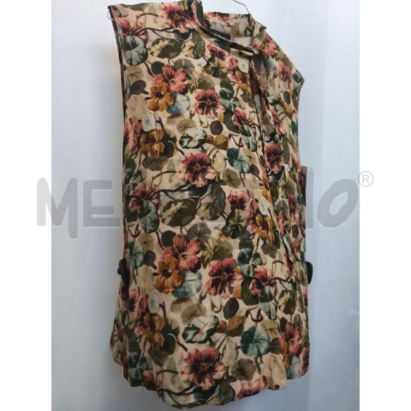 CANOTTA DONNA OTTODAME MARRONE FIORI VERDE MARRONE | Mercatino dell'Usato Volpago del montello 3