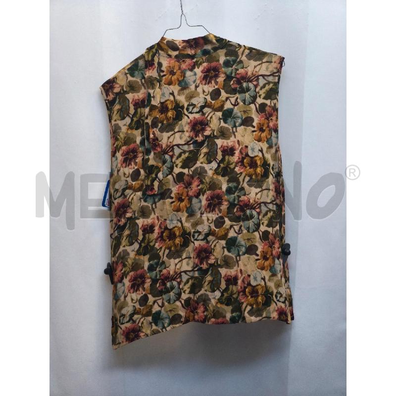 CANOTTA DONNA OTTODAME MARRONE FIORI VERDE MARRONE | Mercatino dell'Usato Volpago del montello 4