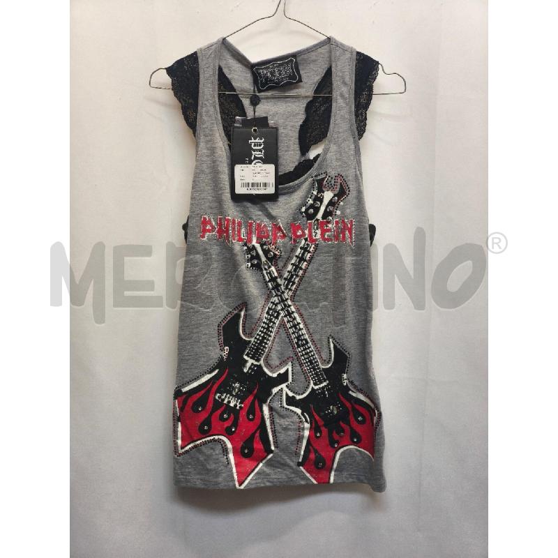 CANOTTA DONNA PHILIPP PLEIN GRIGIO  | Mercatino dell'Usato Volpago del montello 1