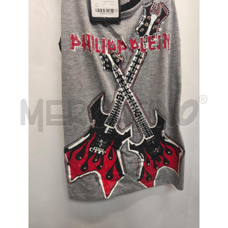CANOTTA DONNA PHILIPP PLEIN GRIGIO  | Mercatino dell'Usato Volpago del montello 3