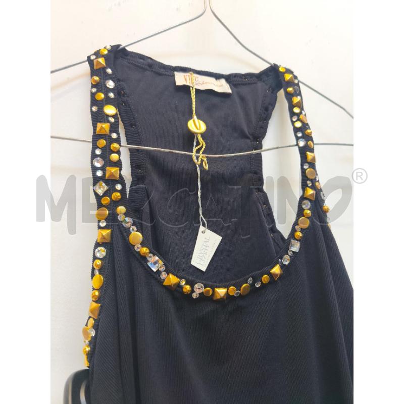 CANOTTA DONNA VDP NERA GIRO COLLO BRILANTINI  | Mercatino dell'Usato Volpago del montello 2