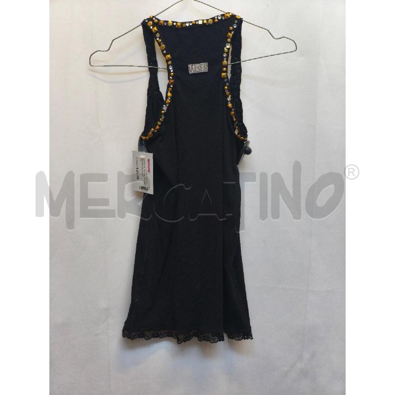 CANOTTA DONNA VDP NERA GIRO COLLO BRILANTINI  | Mercatino dell'Usato Volpago del montello 4