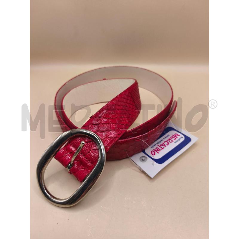 CINTURA PELLE SNAKE ORCIANI ROSSO  | Mercatino dell'Usato Volpago del montello 1