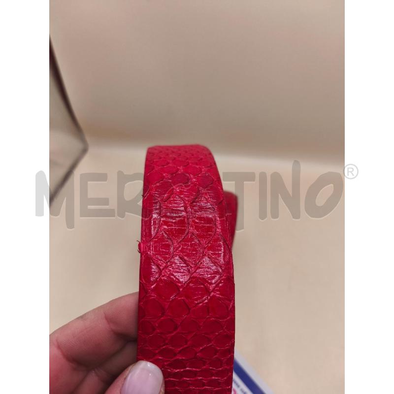 CINTURA PELLE SNAKE ORCIANI ROSSO  | Mercatino dell'Usato Volpago del montello 2