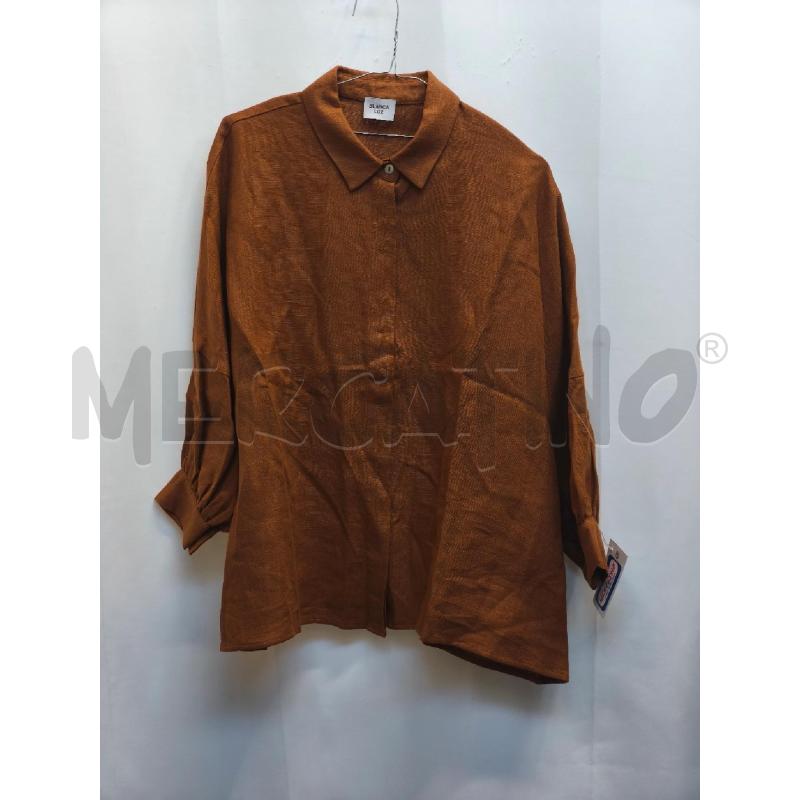 COMPLETO DONNA BLANCA LUZ MARRONE 100% LINO  | Mercatino dell'Usato Volpago del montello 1