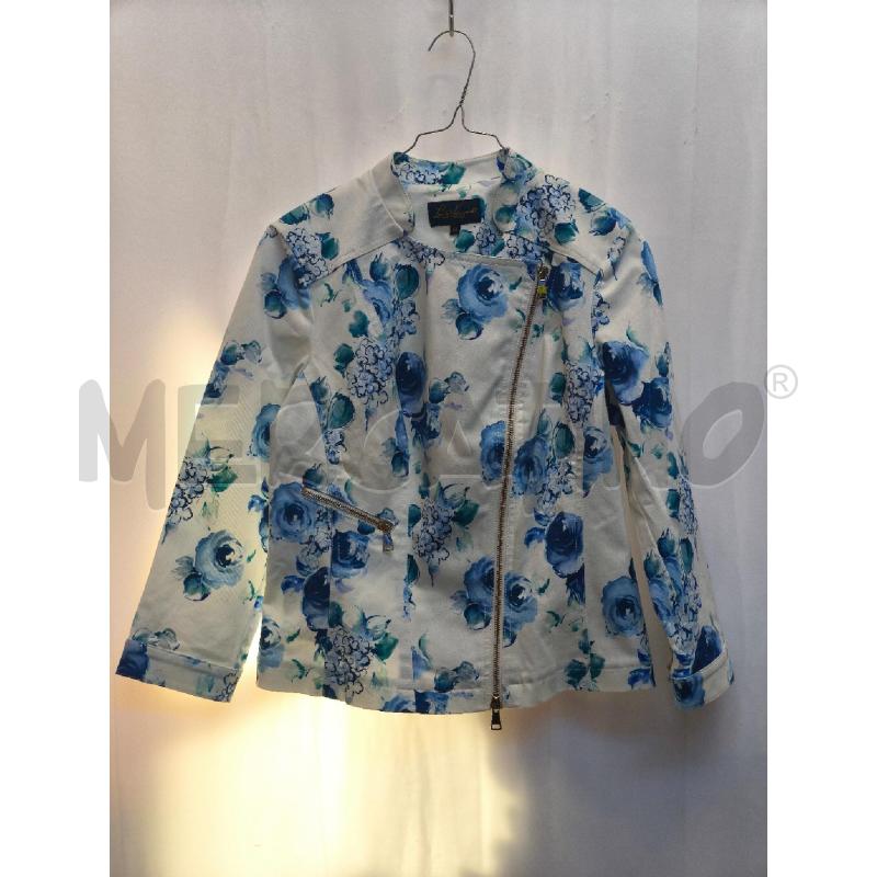 COMPLETO DONNA LUISA SPAGNOLI BIANCO FIORI AZZURRI  | Mercatino dell'Usato Volpago del montello 1