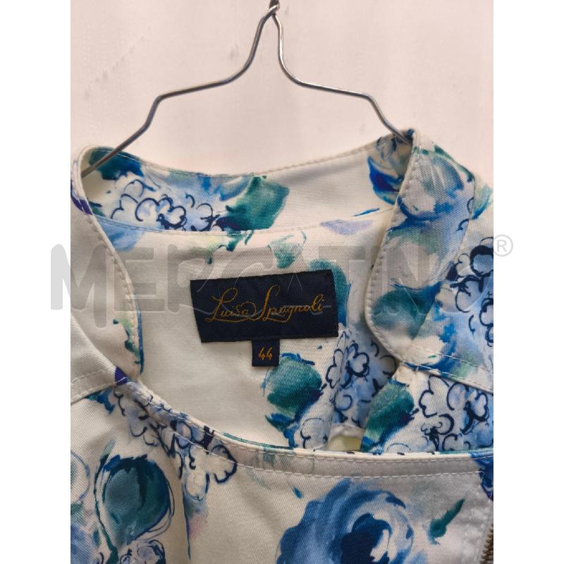 COMPLETO DONNA LUISA SPAGNOLI BIANCO FIORI AZZURRI  | Mercatino dell'Usato Volpago del montello 2