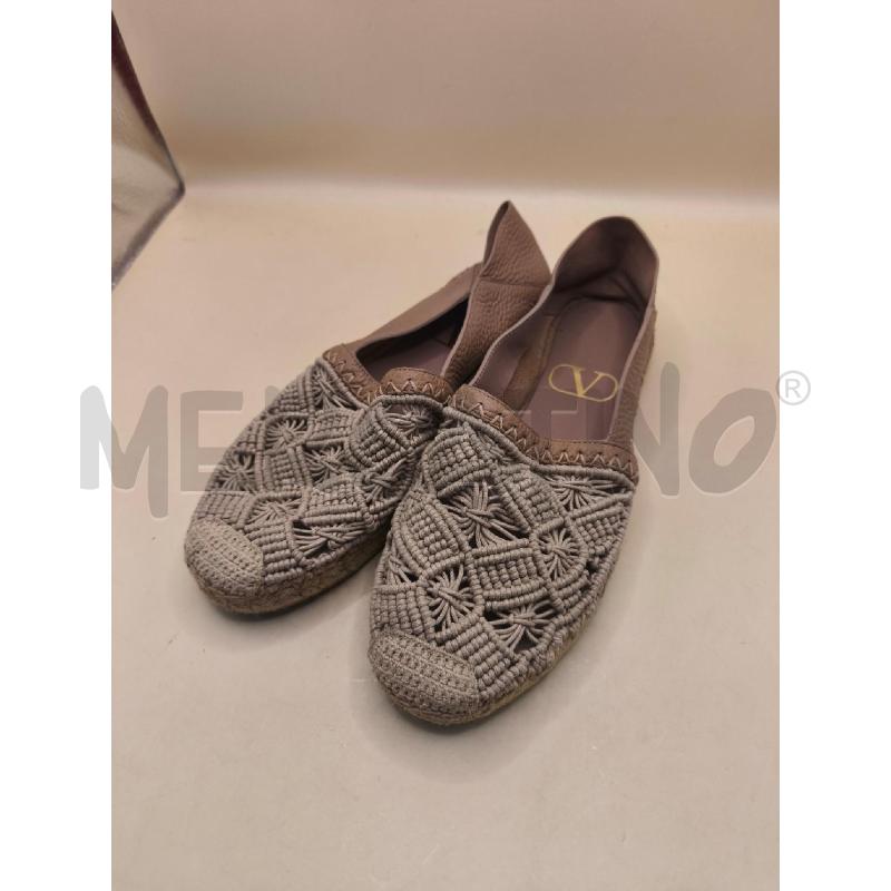 ESPADRILLAS DONNA ROSA PELLE STOFA VALENTINO | Mercatino dell'Usato Volpago del montello 1