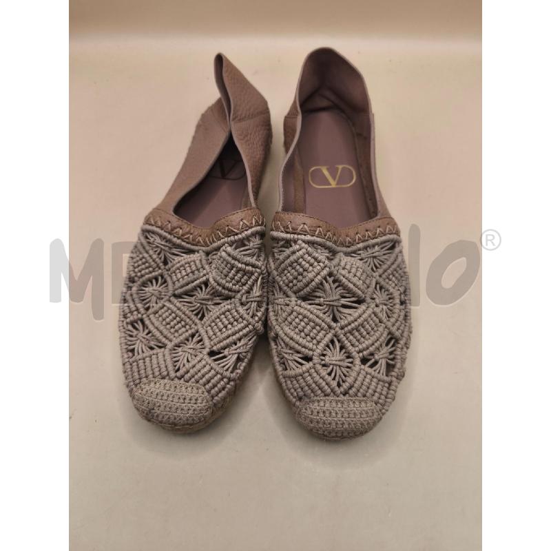ESPADRILLAS DONNA ROSA PELLE STOFA VALENTINO | Mercatino dell'Usato Volpago del montello 2